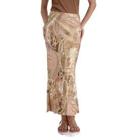 Monari Maxirock Damen Paisleymuster Braun 38