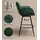 Home4You Barhocker 4er Set, Grün - H 106 cm - Samtbezug - Metallgestell - 360 Grad drehbar - 4er Set