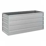 vidaXL Garten-Hochbeet verzinkter Stahl rechteckig 100 x 40 x 45 cm Silber 