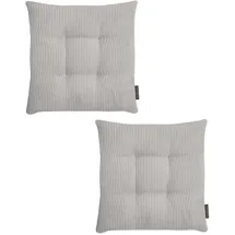 Magma Heimtex Stuhlkissen 35 x 35 x 5 cm grau gestreift 2-tlg.