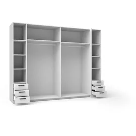 Home Affaire Kleiderschrank HOME AFFAIRE "Antioch, FSC-zertifiziert, mit Dreh-UND Schiebetüren", weiß, B:270cm H:207cm T:61,4cm, FSC-zertifizierter Holzwerkstoff, Schränke, Kleiderschrank, mit oder ohne Spiegel und Schubladen - YOUR Choice