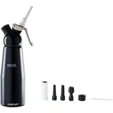 Mastrad Sahnespender 500 ml schwarz mit austauschbaren Aufsätzen