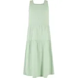 URBAN CLASSICS Girls 7/8 Length Valance Summer Dress, Volantkleid für Mädchen, ärmellos, vintagegreen, | Gr.: 110/116