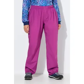 Ulla Popken Funktionshose Regenhose Reflektorpaspeln wasserdicht Elastikbund lila 46/48