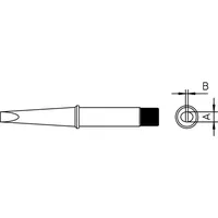 Weller 4CT6E7-1 Lötspitze Meißelform, gerade Spitzen-Größe 7mm Inhalt 1St.