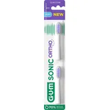 sunstar GUM Sonic Ortho Zahnbürste Ersatzbürstenköpfe 2 St
