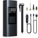 Wiederaufladbarer, Kabelloser Reifenfüller, 6000 Mah Akku, 150 Psi, Tragbare Luftpumpe Für Auto Und Elektrofahrrad.