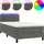vidaXL Boxspringbett 100 x 200 cm Dunkelgrau