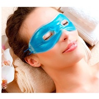 InnovaGoods - Entspannende Gel Augenmaske, Linderung bei Kopfschmerzen und Müdigkeit, Heiß- und Kalteffekt, Ergonomisches Design, Blau, Gummi