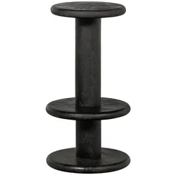 Barhocker Kolby aus Mangoholz Schwarz, Ø 40 cm
