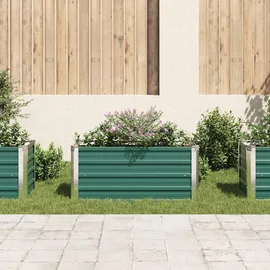 vidaXL Garten-Hochbeet verzinkter Stahl rechteckig 100 x 40 x 45 cm Grün 