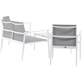 gardenson Loungegarnitur Break Weiß/Grau