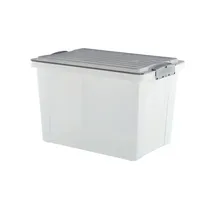 Rotho Compact Aufbewahrungsbox 39,5 x 27,5 x 27 cm 1-tlg. grau/transparent