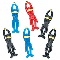 Elastische fliegende Gummi-Ninjas (pro Set 12) Mitgebsel