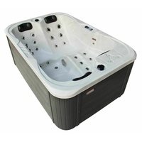 XXL Luxus SPA LED Whirlpool SET 195x127cm Outdoor + Indoor Pool Ozon 3 Personen