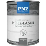 PNZ Holzlasur für Innen und Außen | lösemitttelfreie Farblasur | Nachhaltig hergestellt mit regionalen Rohstoffen | für alle Hölzer, auch Bienenhäuser, Gebinde:2.5L, Farbe:steingrau