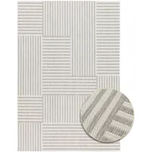 Primaflor Primaflor-Ideen in Textil Teppich Outdoorteppich RENEW - Stripes, Made in Belgium, rechteckig, Höhe: 4 mm, Flachgewebe, geometrisches Muster, In- und Outdoor geeignet beige|grau 120 cm x 170 cm x 4 mm