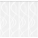 HOME WOHNIDEEN Schiebegardine HOME WOHNIDEEN "TIBERIO 4er SET" Gr. 1, weiß (wollweiß), B:60cm H:245cm, Polyester, Gardinen, Schiebegardine 4er SET TIBERIO