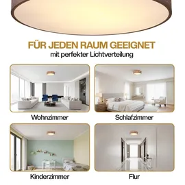 monzana Sternenhimmel 1-flammig 30 cm taupe rund