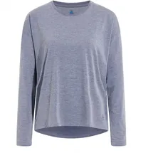 Odlo Damen Langarm Laufshirt ACTIVE 365 NATURAL BLEND, folkstone gray melange, XL