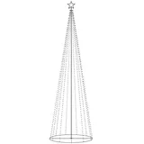 vidaXL Weihnachtsbaum Kegelform 752 Bunte LEDs Deko 160x500 cm