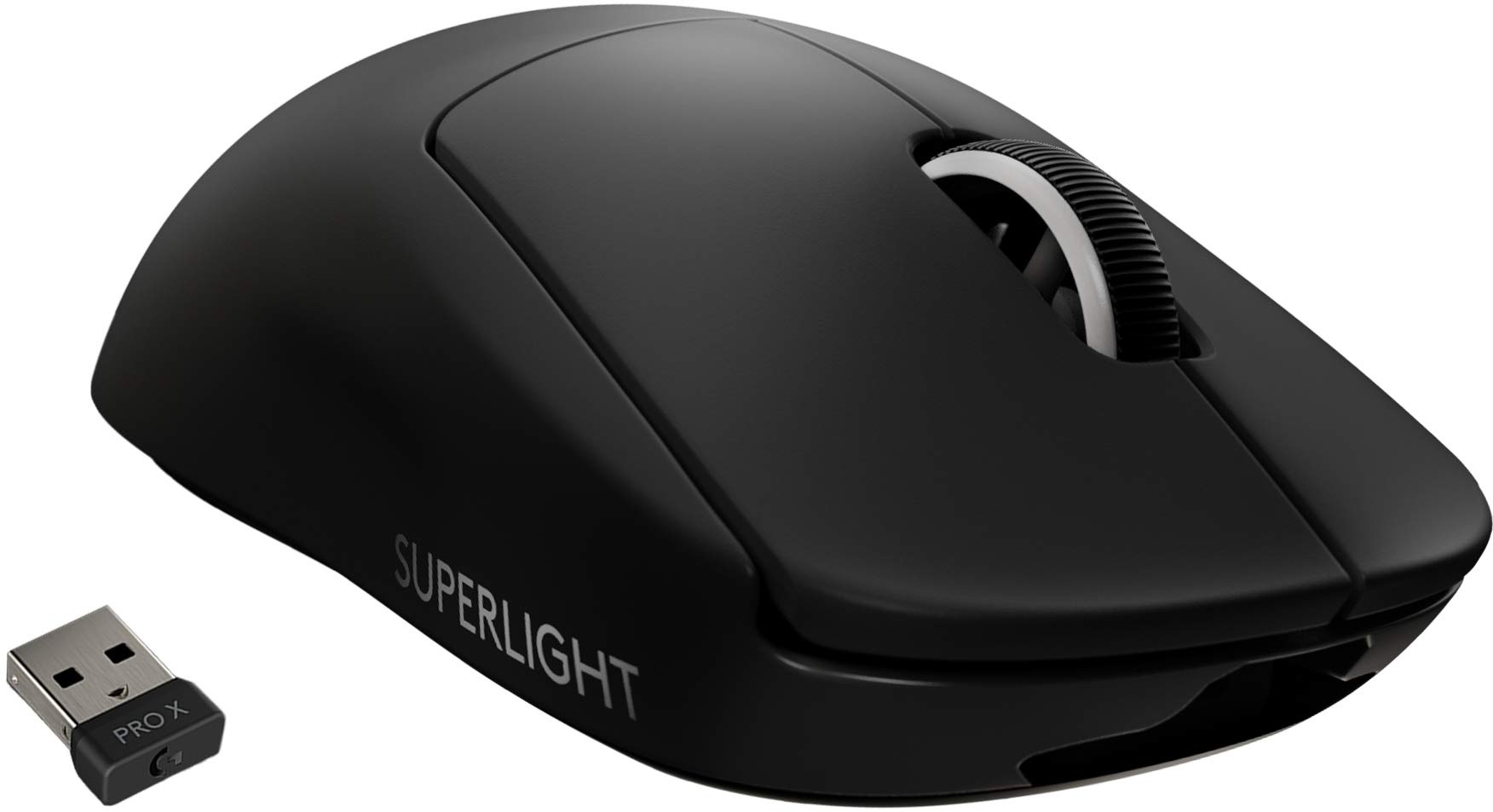 Logitech G PRO X SUPERLIGHT kabellose Gaming-Maus mit HERO 25K Sensor, Ultra-leicht mit 63g, 5 programmierbare Tasten, 70 Stunden Akkulaufzeit, Zero Additive PTFE Feet, PC/Mac - Schwarz