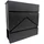 Relaxdays Metall Briefkasten Schwarz inkl. Zeitungsfach