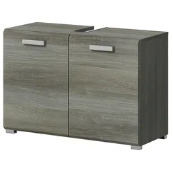 Inn.Furn Waschbeckenunterschrank grau Rauchsilber, Breite 80 cm Grigio