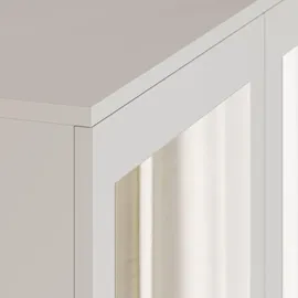 lookway Kleiderschrank HANA SS-90 2-türig 90 x 200 cm Kunststoff Holznachbildung Weiß