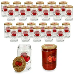 25er Set Tomato Sturzglas 660ml Einmachglas + TO82 Deckel Vorratsglas einkochen