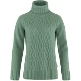 Cable Knit Pullover M gruen