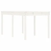 vidaXL Gartentisch Weiß 159,5x82,5x76 cm Massivholz Kiefer