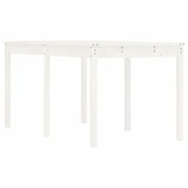 vidaXL Gartentisch Weiß 159,5x82,5x76 cm Massivholz Kiefer