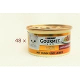 Purina Gourmet Gold Zarte Häppchen in Sauce mit Huhn und Leber