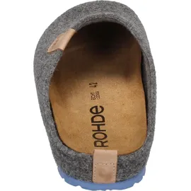 ROHDE Herren Pantoffel Wollfilz Hausschuh Wechselfußbett Napoli-H 6900, Größe:42 EU,