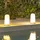 NEW GARDEN LED Tischleuchte Solar Akku spritzwassergeschützt IP44 mit Fernbedienung weiß