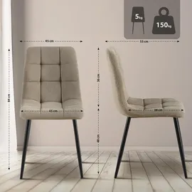 CLP Esszimmerstuhl Antibes Cordbezug taupe