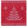 Sovie Horeca Weihnachtsserviette Ted in Rot aus Tissue 33 x 33 cm, 3-lagig, 100 Stück