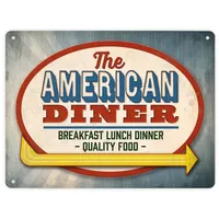 Trendaffe Metallschild XL mit Classic American Diner Motiv