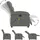 vidaXL Massagesessel Dunkelgrau Stoff 92 x 99,5 x 92 cm Grau mit Fernbedienung