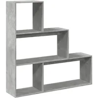 vidaXL Bücherregal 3 Stufen 123 x 29 x 123 cm Grau