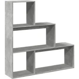 vidaXL Bücherregal 3 Stufen 123 x 29 x 123 cm Grau