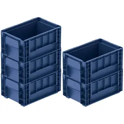 PROREGAL 5x VDA KLT Kleinladungsträger mit Verbundboden | HxBxT 14,7x20x30cm | 5,3 Liter | KLT, Transportbox, Transportbehälter