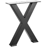 SOTech Bankgestell X-Form Stahl Schwarz Matt Profil: 50 x 50 mm Höhe: 420 mm Tiefe: 345 mm Tischgestell Bankuntergestell