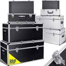 Masko Alubox Aluminium 194 l schwarz 3er SET