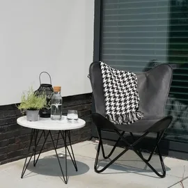 Lesli Living Buffalo Gartenstuhl 75 x 75 x 87 cm schwarz klappbar