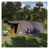 vidaXL Tunnelzelt 4-Personen Grau/Orange