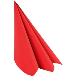 VEPATIM 50x Servietten Airlaid 40x40cm 1/4 -Falz stoffähnlich hochwertig rot