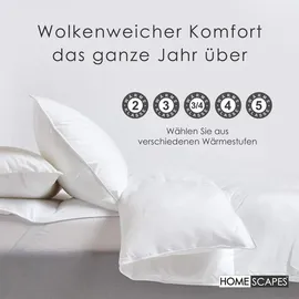 Homescapes Leichte Sommerbettdecke – Super-Mikrofaser, Wärmeklasse 2, 200 x 200 cm