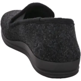 ROHDE Herren Hausschuh Slipper geschlossen Weite G 1/2 Lillestrom 2603, Größe:46 EU, Farbe:Schwarz - 46